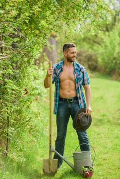 Commitment and responsibilities. Agriculture concept. Planting in garden. Tree Stock Photos