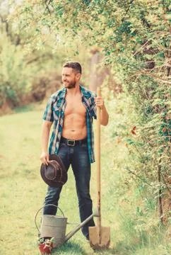 Commitment and responsibilities. Agriculture concept. Planting in garden. Tree Stock Photos