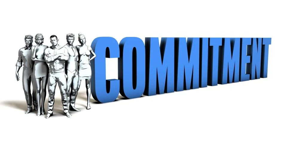 Commitment Business Concept Illustrazione stock