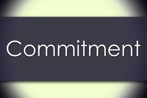 Commitment - business concept with text Stock Illustration