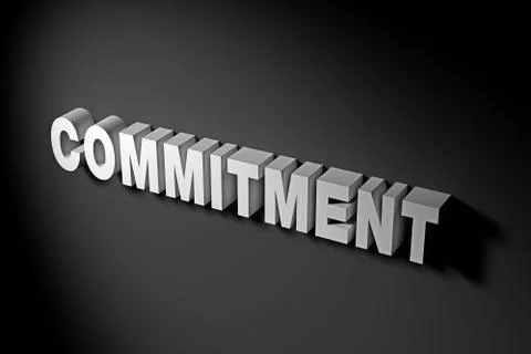 Commitment Concept in 3D Rendering Text イラスト素材