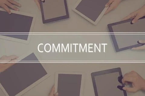 COMMITMENT CONCEPT Business Concept. 写真素材