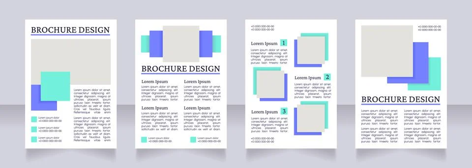 Commitment to environment blank brochure layout design Illustrazione stock