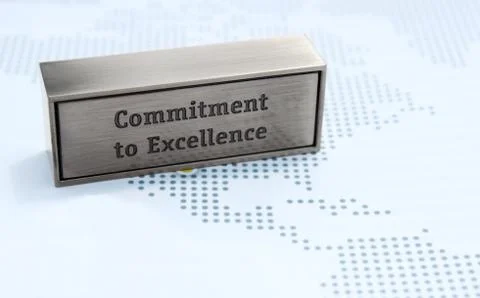 Commitment to excellence value Stock Photos