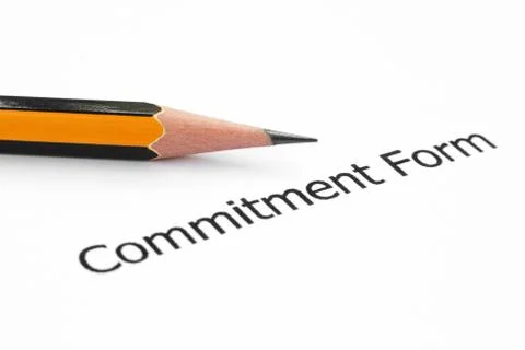 Commitment form Foto stock