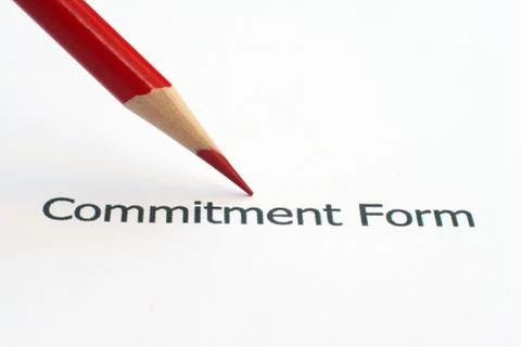 Commitment form Foto stock