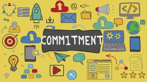 Commitment, Graphic Concept Illustration 動画素材 122365770