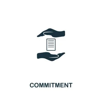 Commitment icon. Premium style design from business management icon collection Stock Illustration