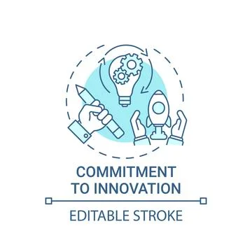 Commitment to innovation concept icon 스톡 일러스트