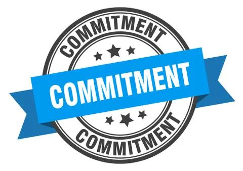 Commitment label. commitmentround band sign. commitment stamp Stock Illustration