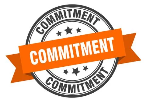 Commitment label. commitmentround band sign. commitment stamp 스톡 일러스트