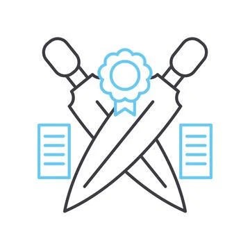 Commitment line icon, outline symbol, vector illustration, concept sign Stock Illustration