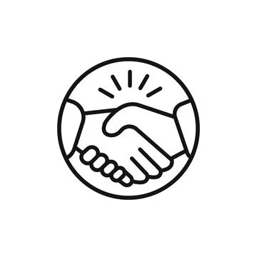 Commitment logo sign vector outline Illustrazione stock