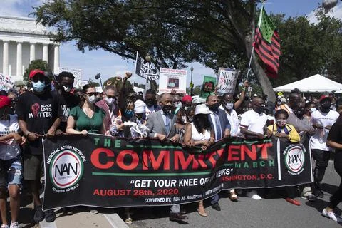 Commitment March in Washington DC, USA - 28 Aug 2020 Stock Photos