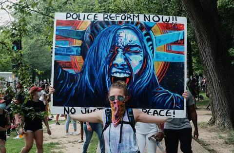 Commitment March in Washington DC, USA - 28 Aug 2020 Stock Photos