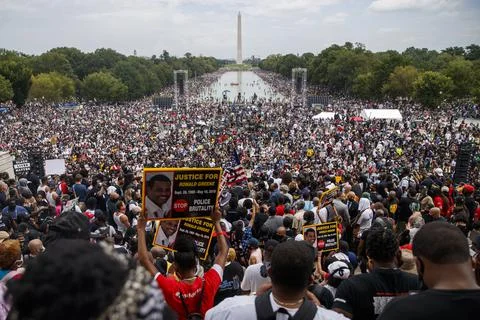 Commitment March in Washington DC, USA - 28 Aug 2020 Stock Photos