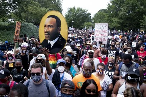 Commitment March in Washington DC, USA - 28 Aug 2020 Stock Photos