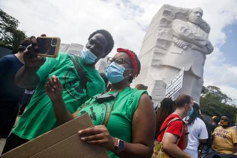 Commitment March in Washington DC, USA - 28 Aug 2020 Stock Photos