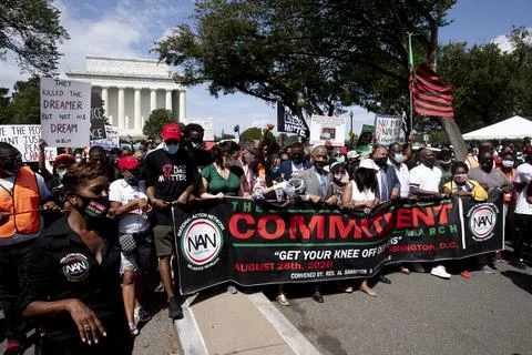 Commitment March in Washington DC, USA - 28 Aug 2020 스톡 사진