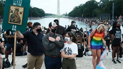Commitment March in Washington DC, USA - 28 Aug 2020 Stock Photos