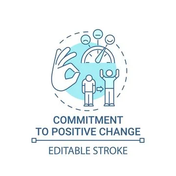 Commitment to positive change concept icon 스톡 일러스트