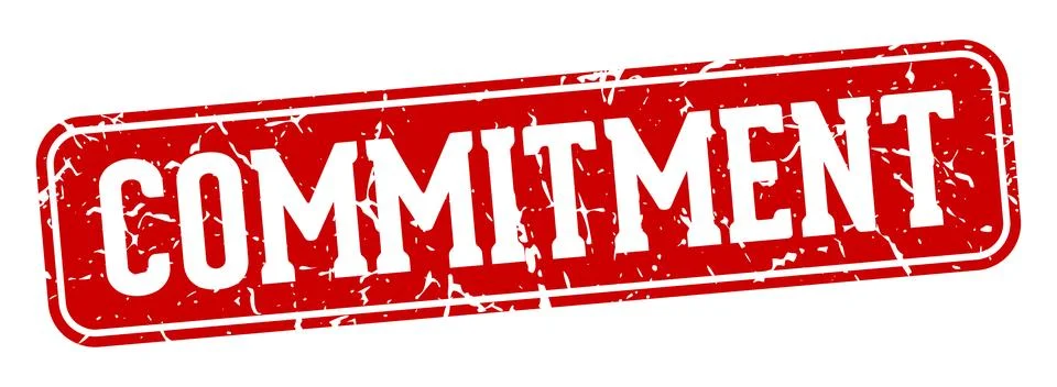 Commitment rectangular sign. commitment stamp Stock Illustration