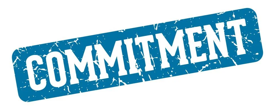 Commitment rectangular sign. commitment stamp Stock Illustration