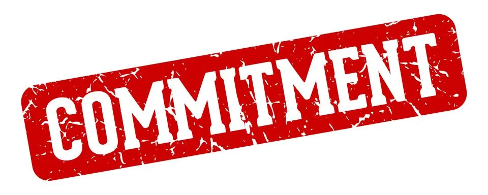 Commitment rectangular sign. commitment stamp 스톡 일러스트