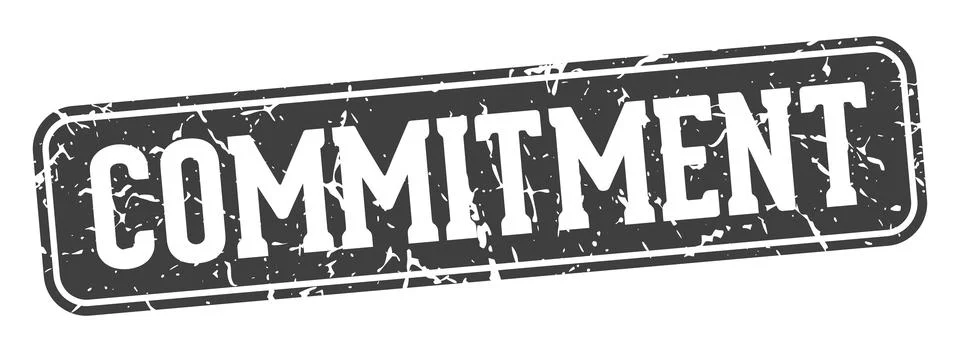 Commitment rectangular sign. commitment stamp Stock Illustration