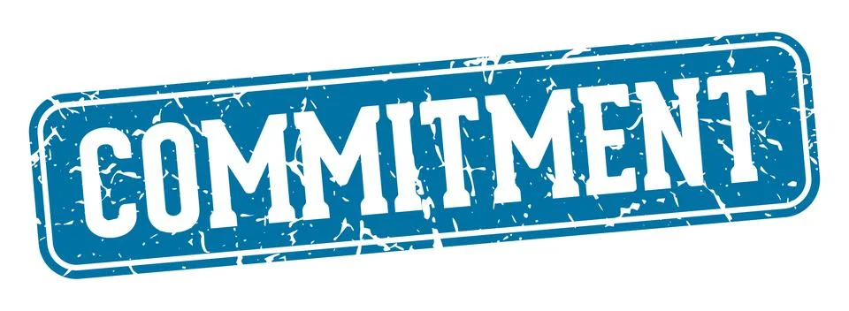 Commitment rectangular sign. commitment stamp Stockillustratie