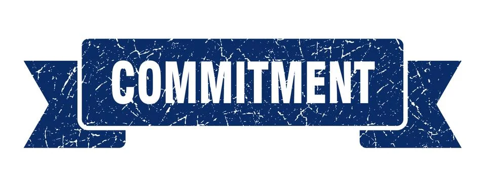 Commitment ribbon. commitment grunge band sign. commitment banner イラスト素材