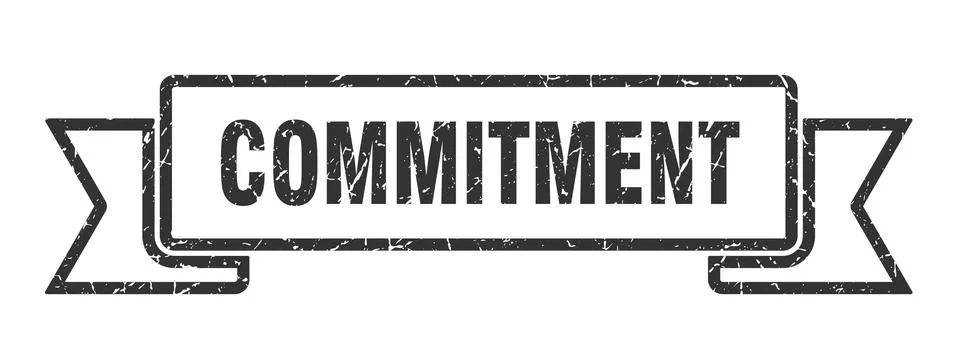 Commitment ribbon. commitment grunge band sign. commitment banner 스톡 일러스트