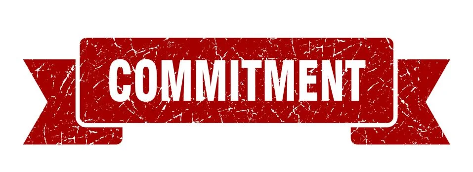 Commitment ribbon. commitment grunge band sign. commitment banner 스톡 일러스트