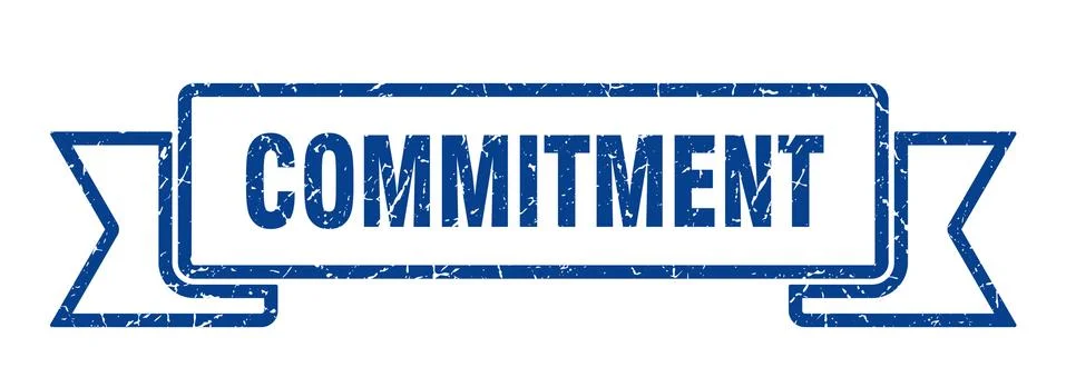 Commitment ribbon. commitment grunge band sign. commitment banner Illustrazione stock