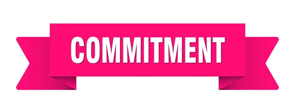 Commitment ribbon isolated on transparent background. commitment ribbon Stockillustratie