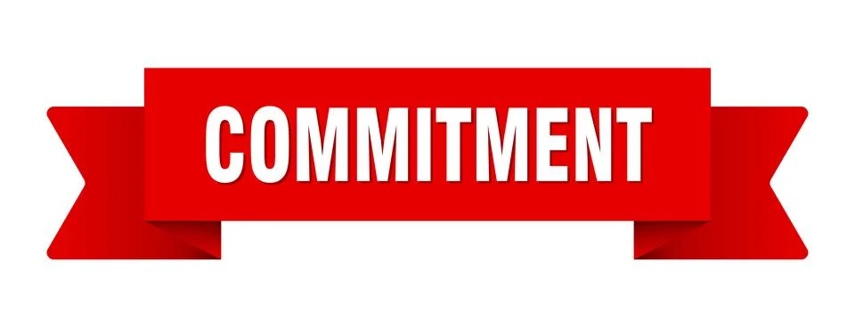 Commitment ribbon isolated on transparent background. commitment ribbon Stock Illustration