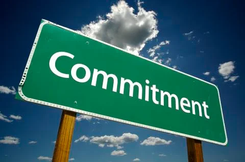 Commitment Road Sign Stock Photos