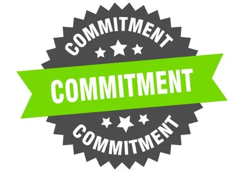 Commitment sign. commitment circular band label. round commitment sticker Stockillustratie