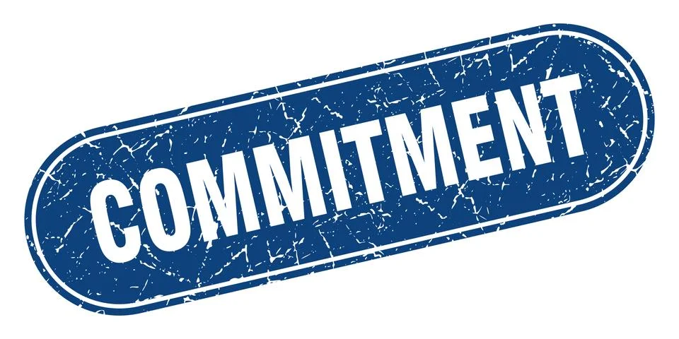 Commitment sign. commitment grunge blue stamp. Label Illustrazione stock