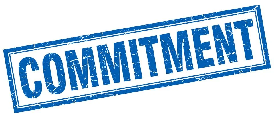 Commitment square stamp Stock Illustration
