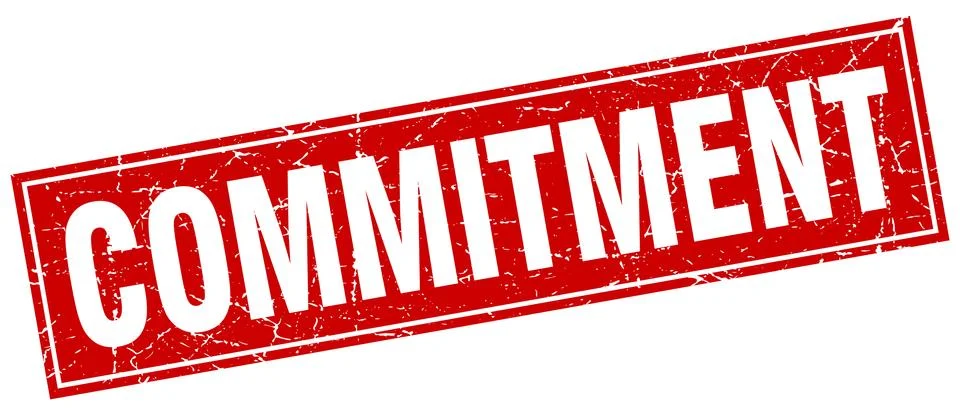 Commitment square stamp Illustrazione stock