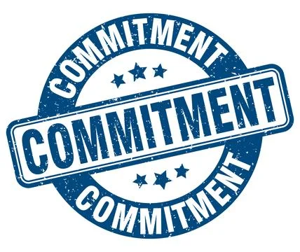 Commitment stamp. commitment label. round grunge sign Stockillustratie
