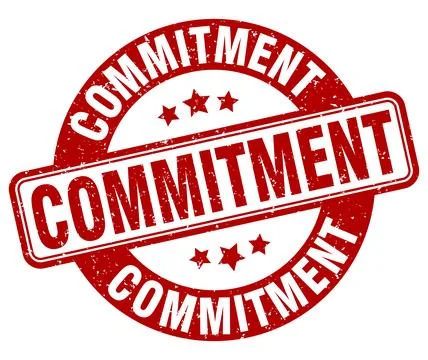 Commitment stamp. commitment label. round grunge sign Stockillustratie