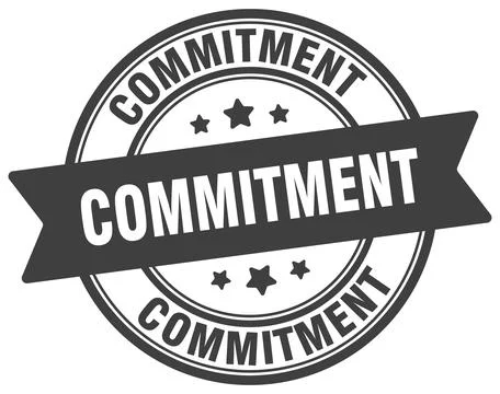 Commitment stamp. commitment label on transparent background. round sign Stock Illustration