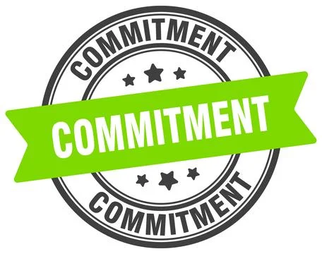 Commitment stamp. commitment label on transparent background. round sign 스톡 일러스트