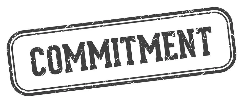 Commitment stamp. commitment rectangular stamp on white background Stockillustratie