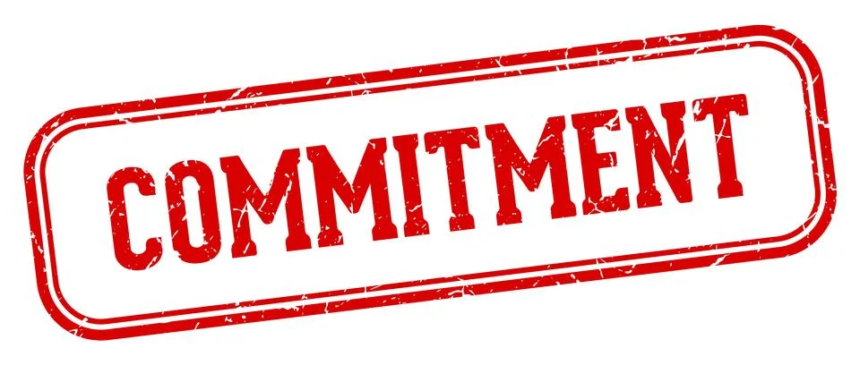 Commitment stamp. commitment rectangular stamp on white background Stock Illustration