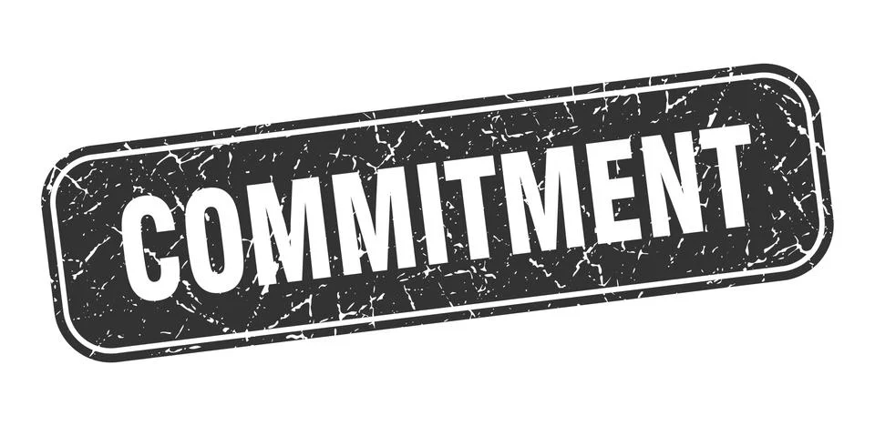 Commitment stamp. commitment square grungy black sign Stock Illustration