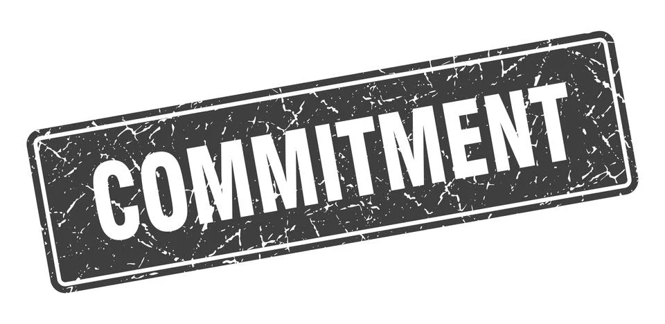 Commitment stamp. commitment vintage black label. Sign 스톡 일러스트