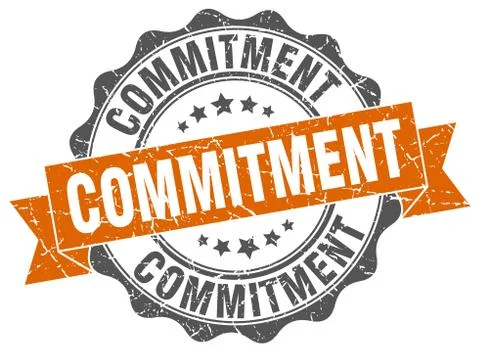 Commitment stamp. sign. seal 스톡 일러스트